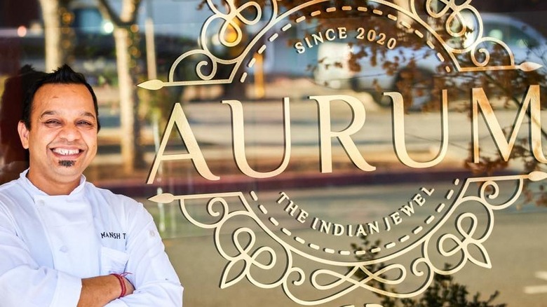 Manish Tyagi outside Aurum restaurant