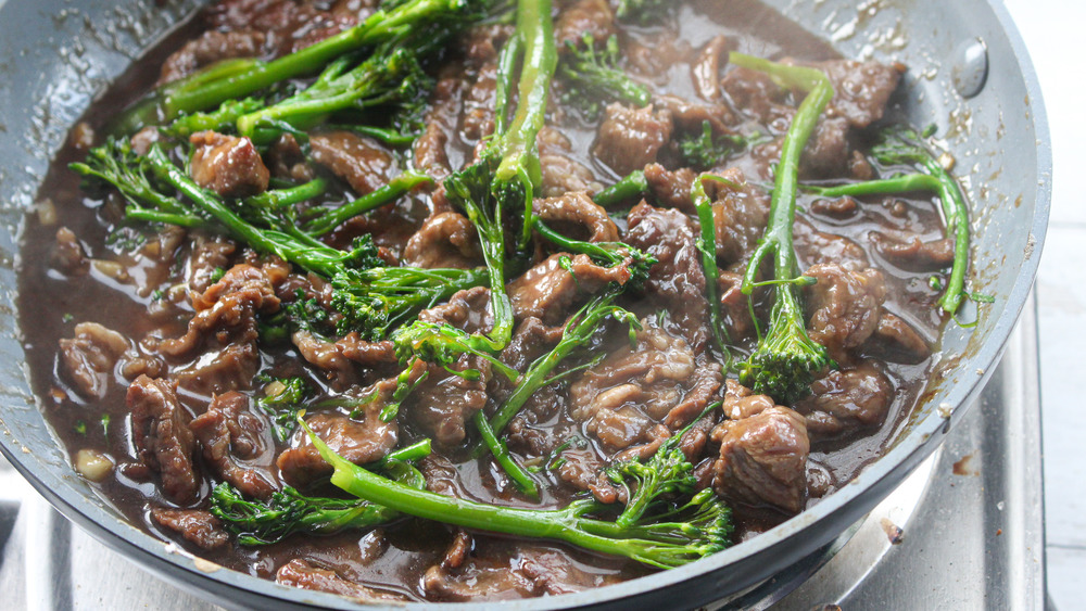 adding broccoli to beef and broccoli