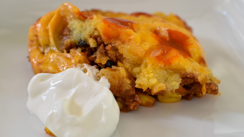 slice of tamale pie