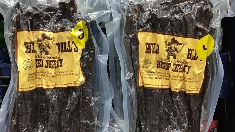 Two packages of Wild Bill's jerky