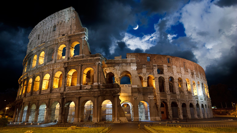 The Colosseum at night