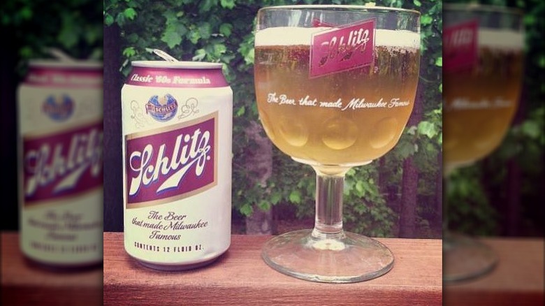 schlitz can and stein