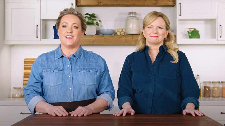 Julia Collin Davison and Bridget Lancaster presenting together