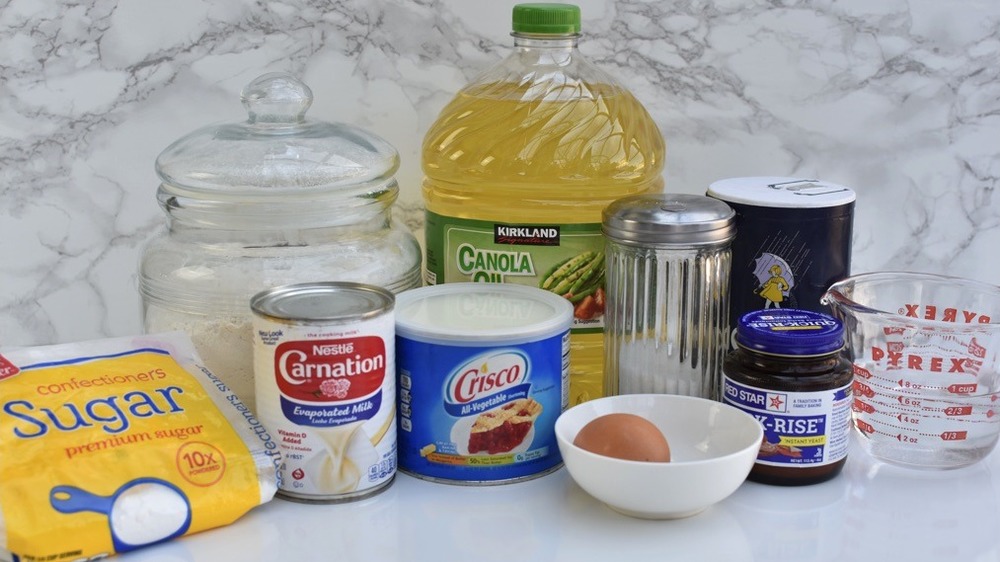 beignet ingredients in kitchen