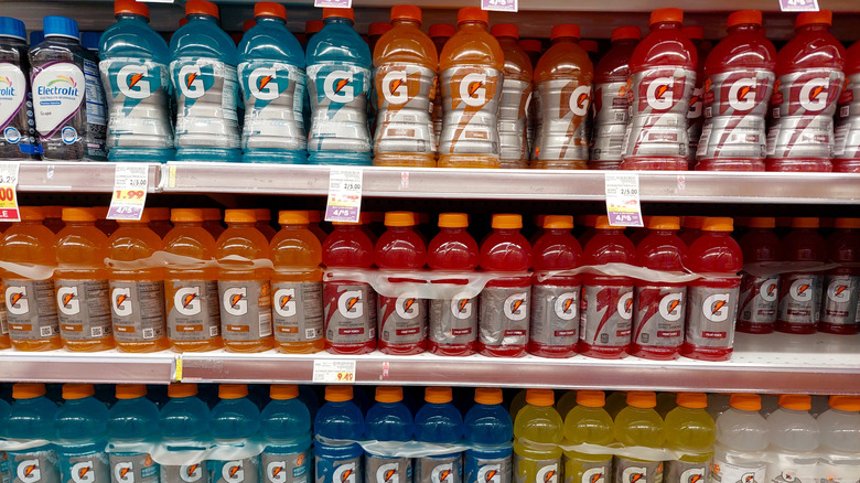 Gatorade bottles for sale on store shelves