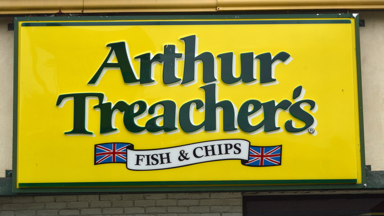 Arthur Treacher's Fish and Chips sign