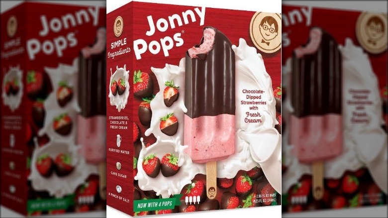 Jonny Pops chocolate dipped strawberry pops