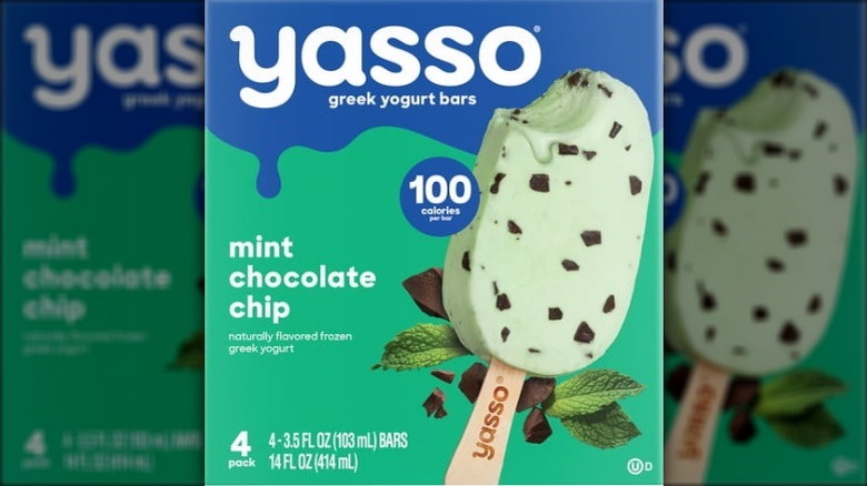 Yasso Greek mint chocolate chip yogurt bars