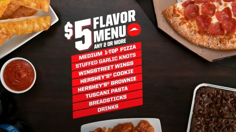 Pizza Hut flavor menu options in commercial