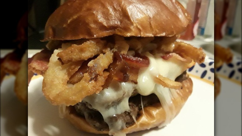 Wendy's Pretzel Bacon Pub Cheeseburger