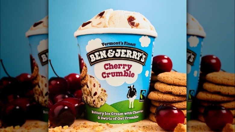 A pint of Ben & Jerry's new Cherry Crumble ice cream