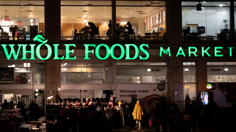 Whole Foods Market at night