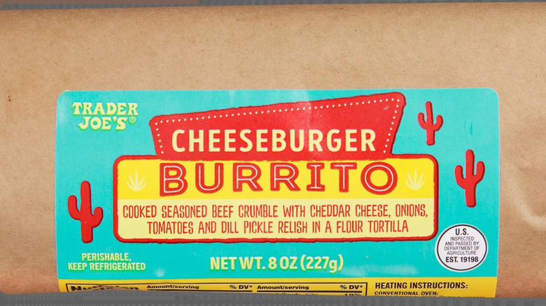 trader joe's cheeseburger burrito