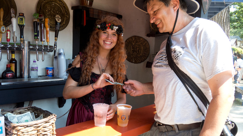 Bartender serving at Renaissance faire