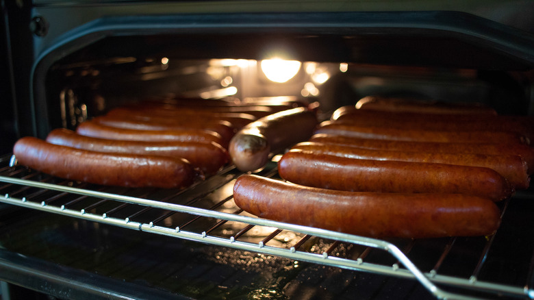 hot dogs in oven