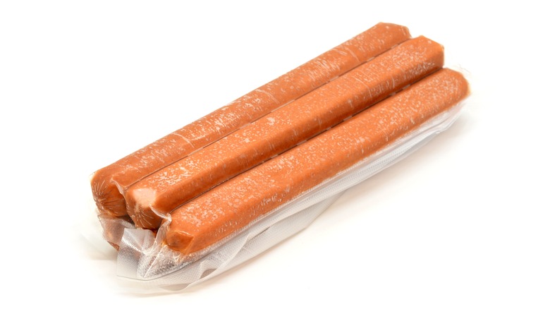 hot dogs in vacuum sealed bag