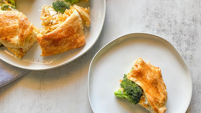 chicken broccoli braid slice