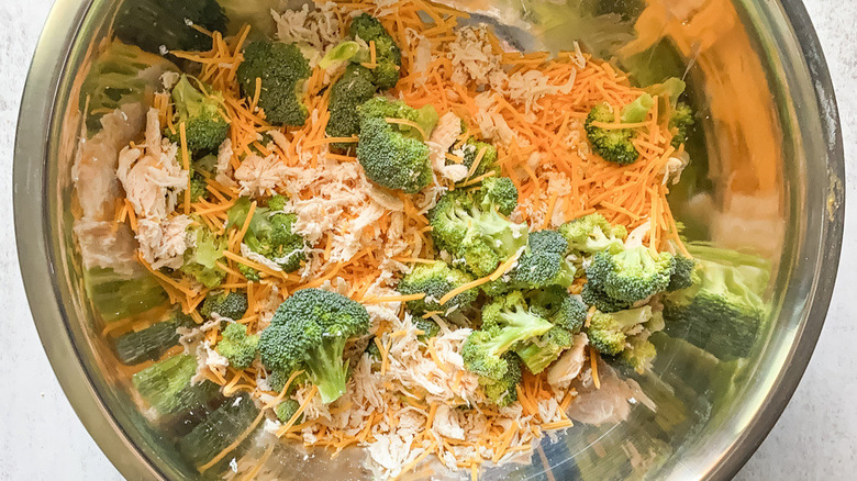 broccoli and cheddar in bowl