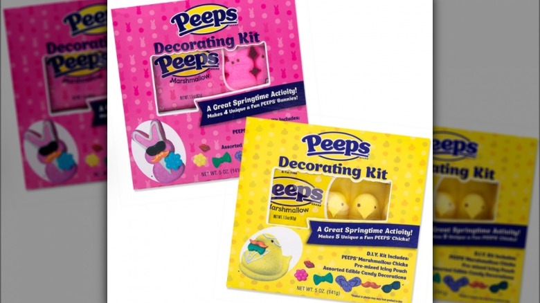 Peeps yellow and pink candy decorating kits