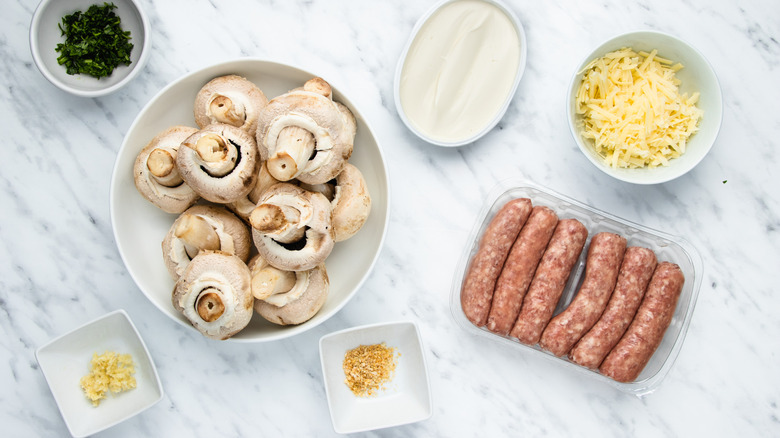 ingredients for stuffed mushrooms