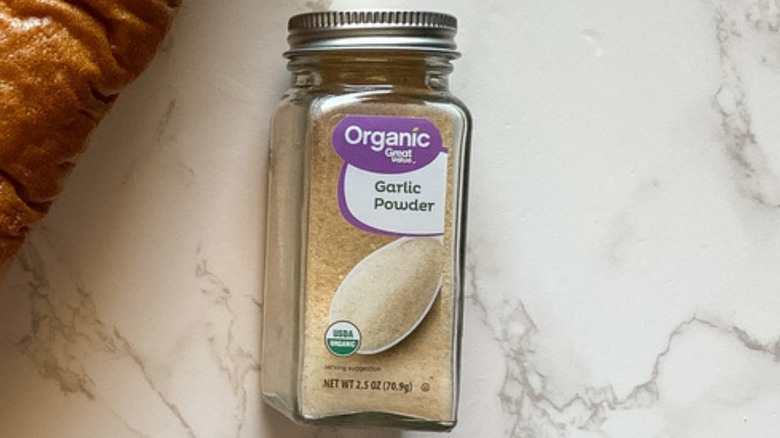 Bottle of garlic powder