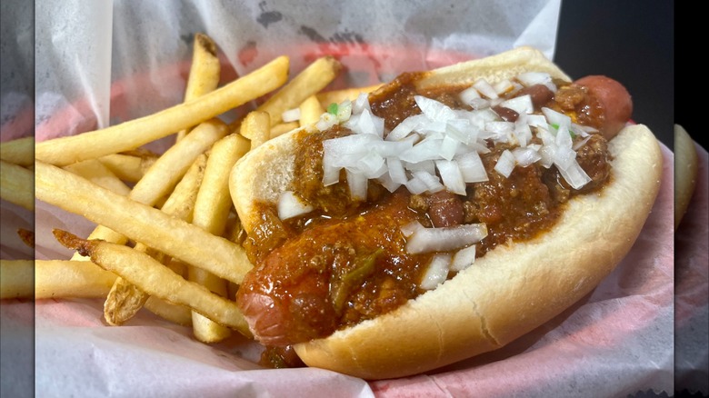 Coney dog on bun