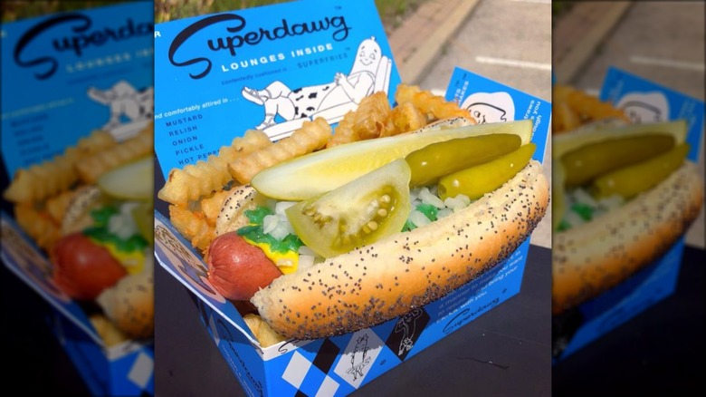 Superdawg in blue box