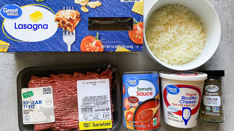 ingredients for lasagna cups