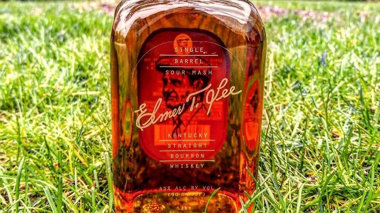 Bottle of Elmer T. Lee bourbon