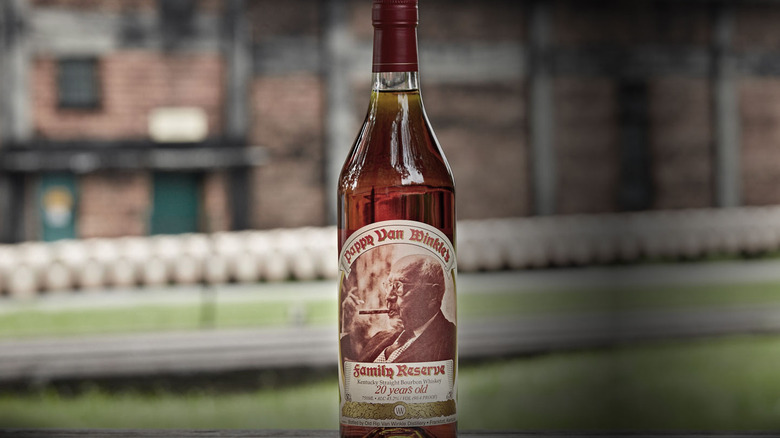 A bottle of Pappy Van Winkle's Family Reserve 20 Year Bourbon