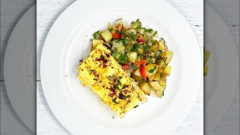 Breakfast frittata with vegetables