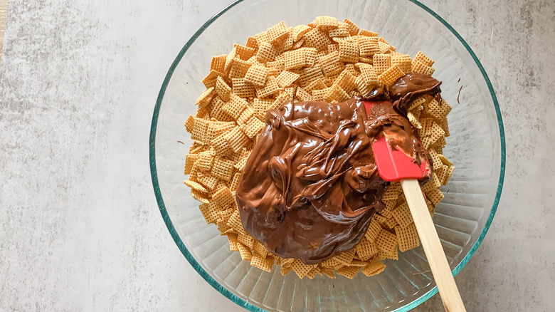 Cereal with chocolate coating