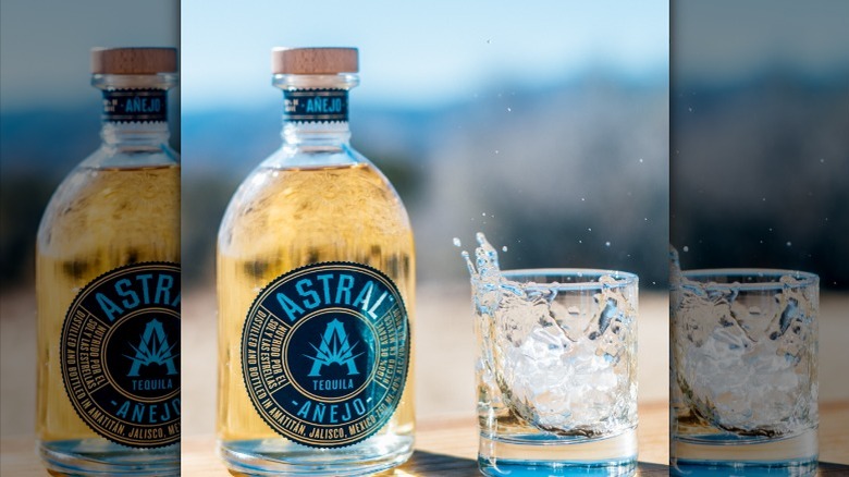 Astral Tequila Añejo liquor bottle