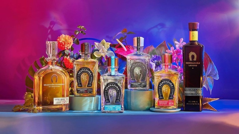 Tequila Herradura Legend bottles