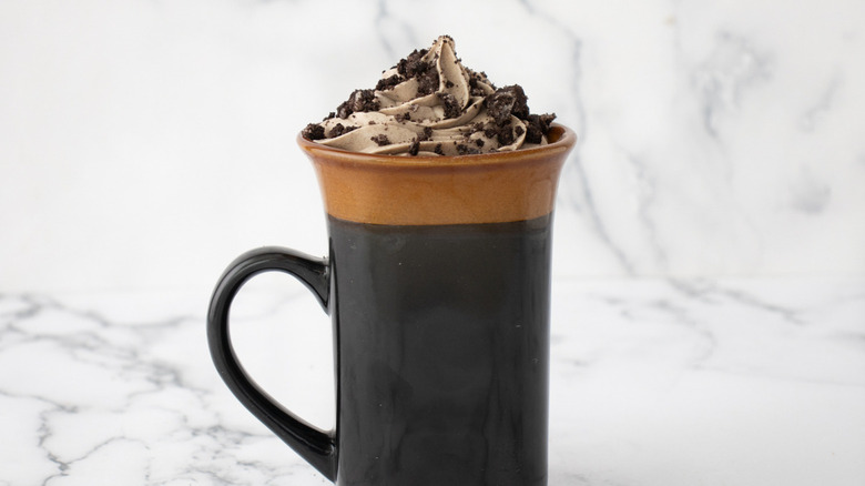 Oreo mug cake with frosting