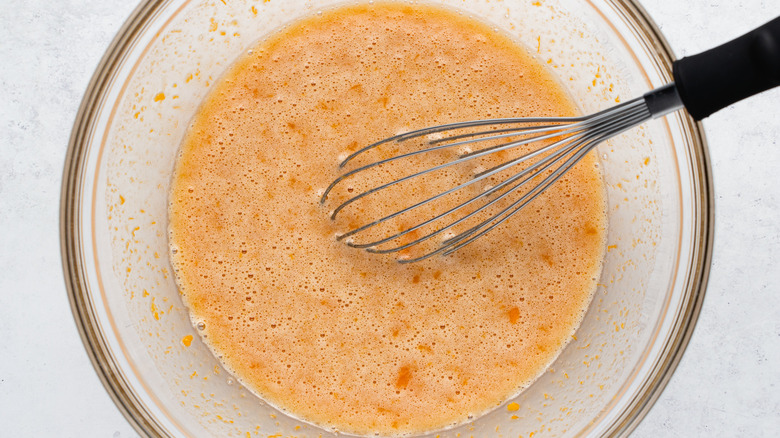 wet ingredients in a bowl 