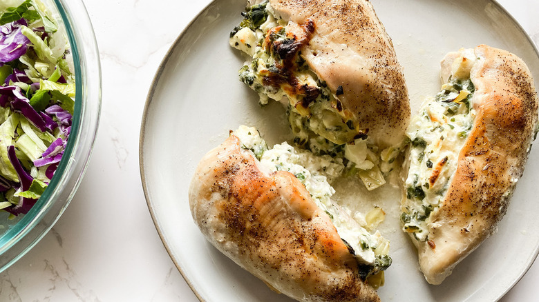 stuffed chicken breasts with artichokes and cream cheese