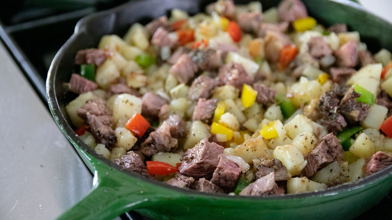 beef cubes and veggies