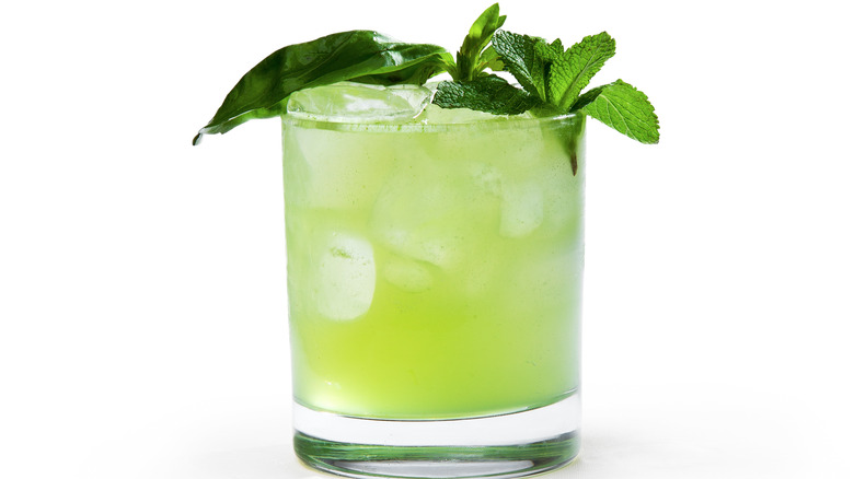 fresh green cocktail 