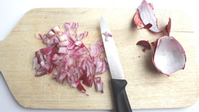 chopped red onion