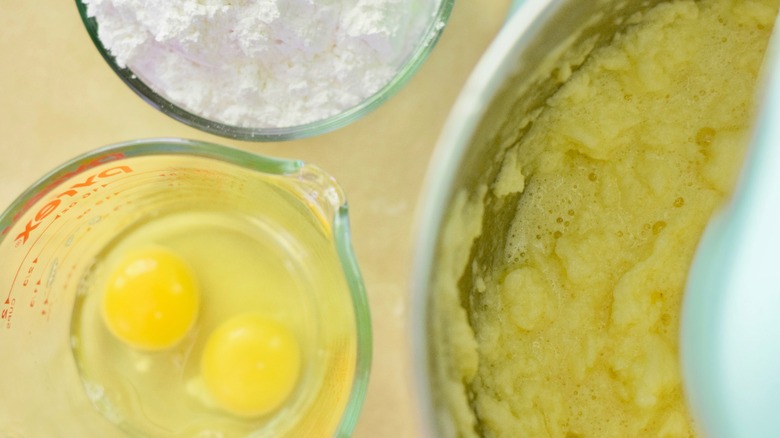 eggs and cake ingredients