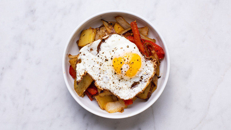 breakfast veggie hash in bowl