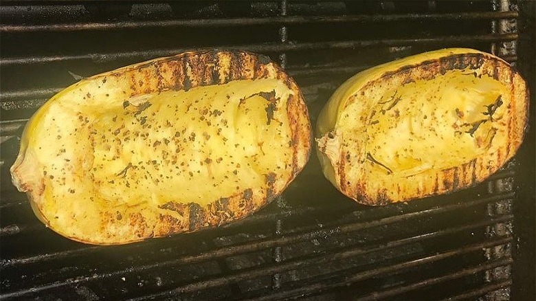 Grilled spaghetti squash