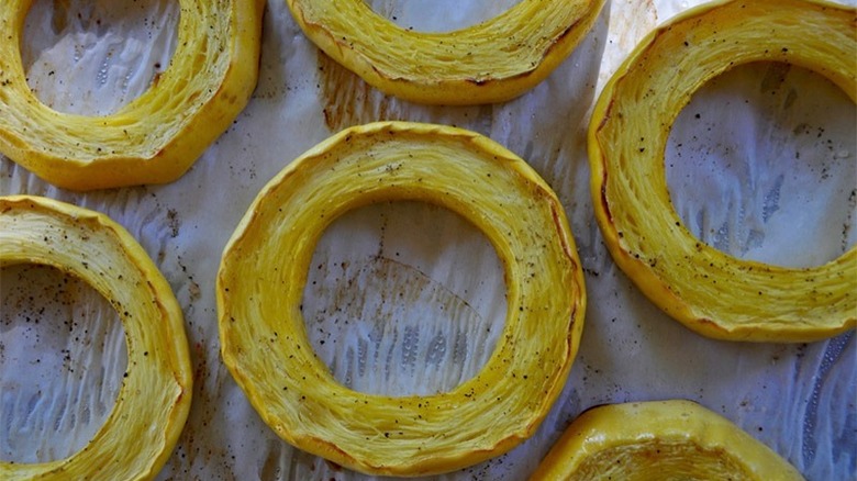 roasted spaghetti squash rings