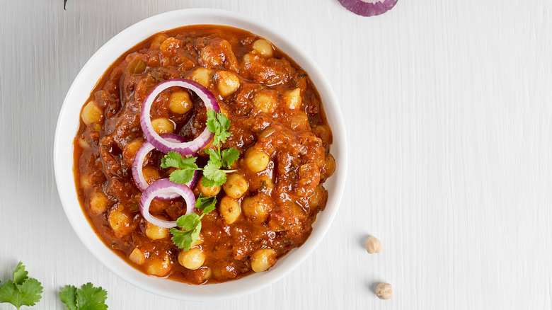 bowl of chana masala