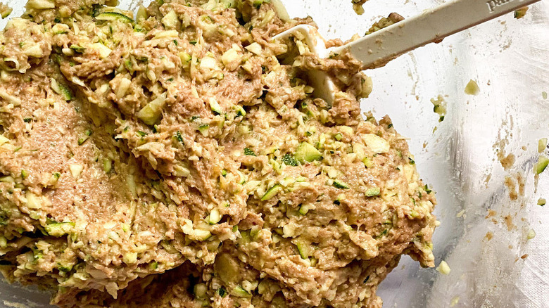 Zucchini banana bread batter