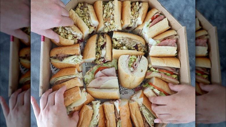 sandwiches on tray