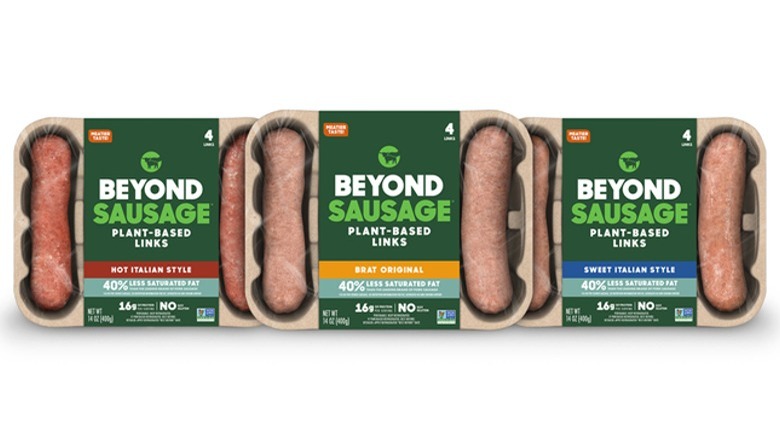 flavors of beyond sausage in packaging