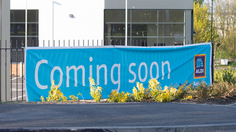 Building with Aldi 'Coming soon' banner