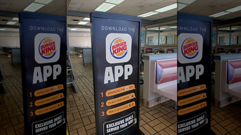 promotional Burger King app poster 